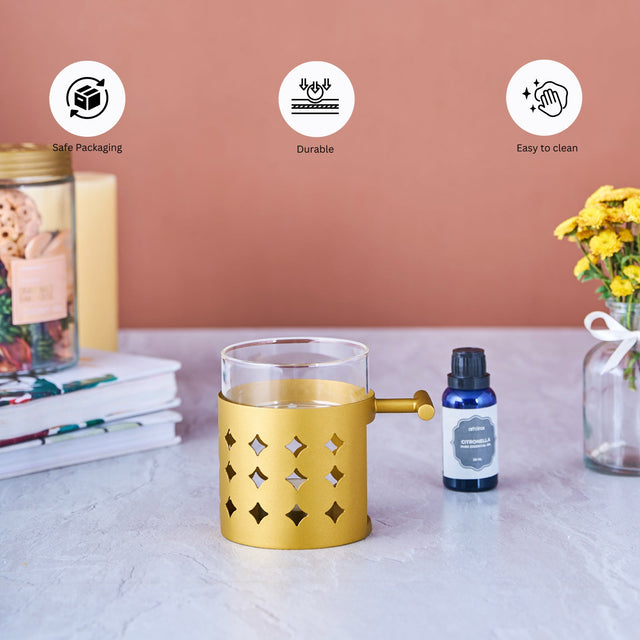 Stainless Steel Diffuser Diamond Shape | Golden