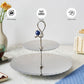 Poppy Pole 2 Tier Platter with Lapiz Lazuli Stone