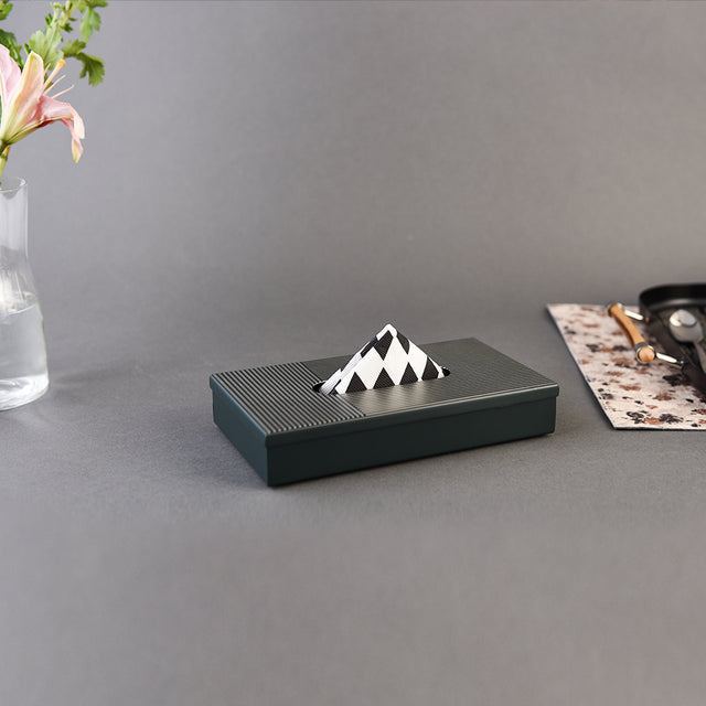 Deco Line Tissue Box | Dark Green