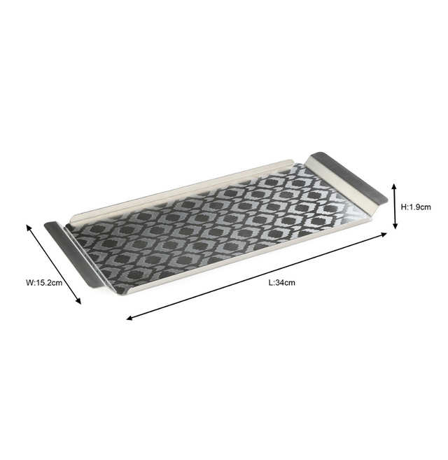 Ikat Matt Finish - Large Designer Serving Tray