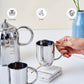 Luxury Dome Stainless Steel Coffee Mug & Pot Set