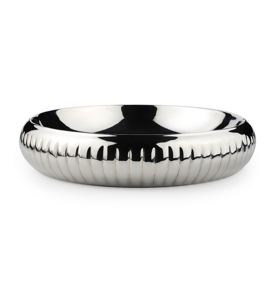 Flute Rice Platter | Elegant Stainless Steel Serveware