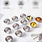 Rose Quartz Stainless Steel Katori | Set of 12