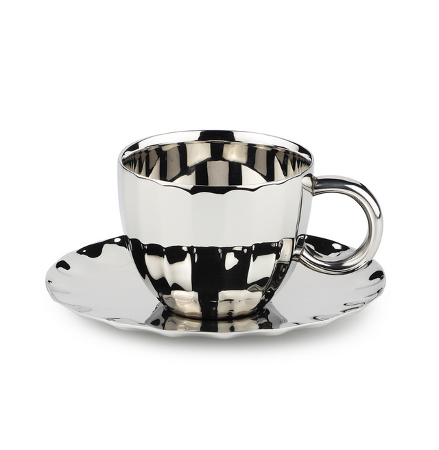 Dome Cup & Saucer | Luxury Cup Set of 2