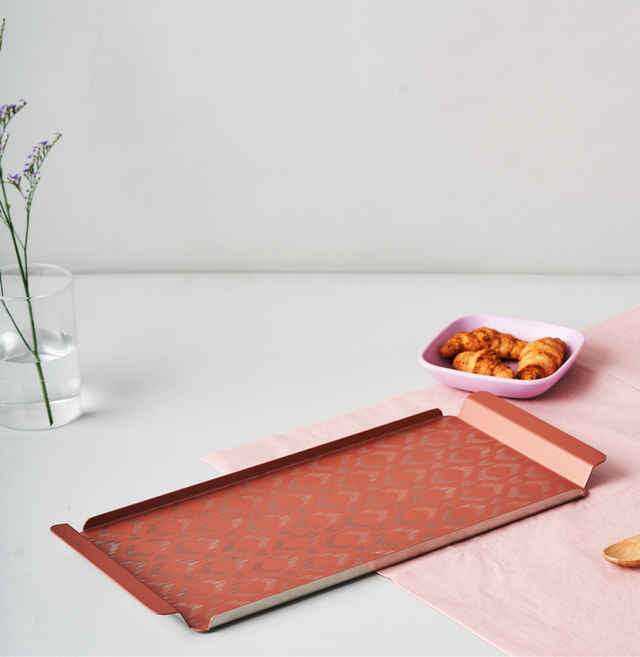 Ikat Serving Tray Pink | Large