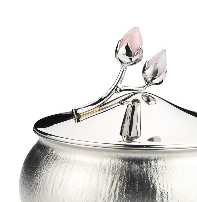 Rose Quartz Designer Bowl with Lid – Small & Elegant