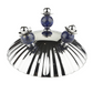 Poppy Nut Bowl with Lapiz Lazuli Stone
