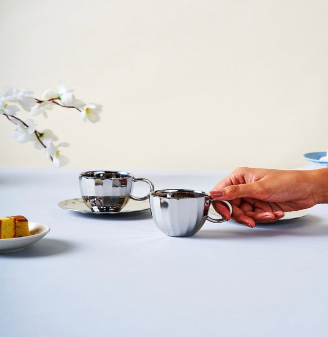 Dome Cup & Saucer | Luxury Cup Set of 2