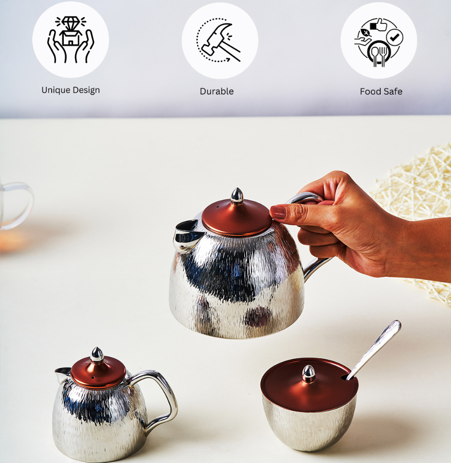 Rainessance Tea Set For Everyday- Rust – arttd'inox experience