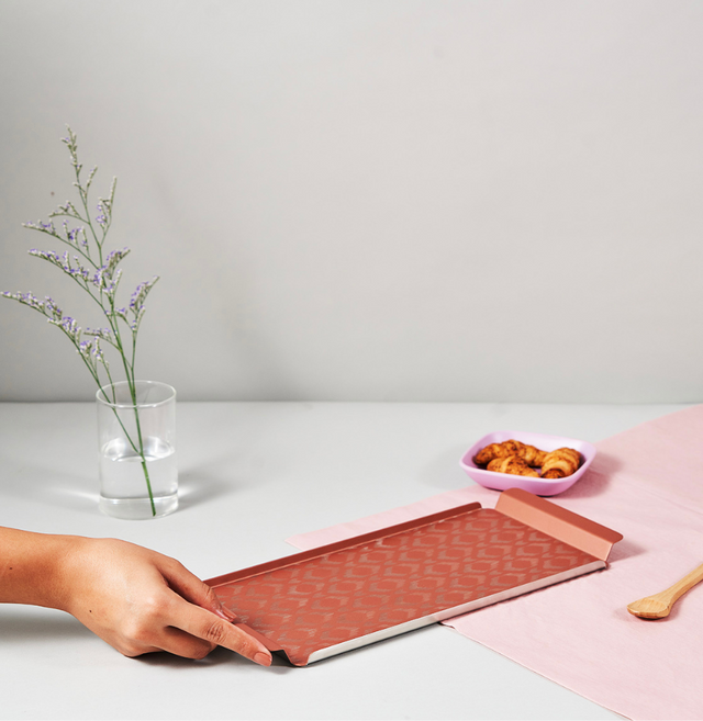 Ikat Serving Tray Pink | Large