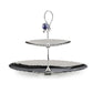 Poppy Pole 2 Tier Platter with Lapiz Lazuli Stone