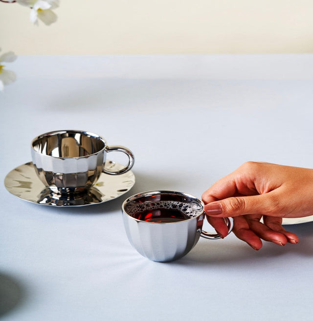 Dome Cup & Saucer | Luxury Cup Set of 2