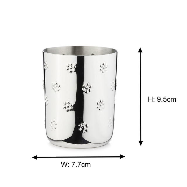 Polka Flower Stainless Steel Tumbler | Set of 6