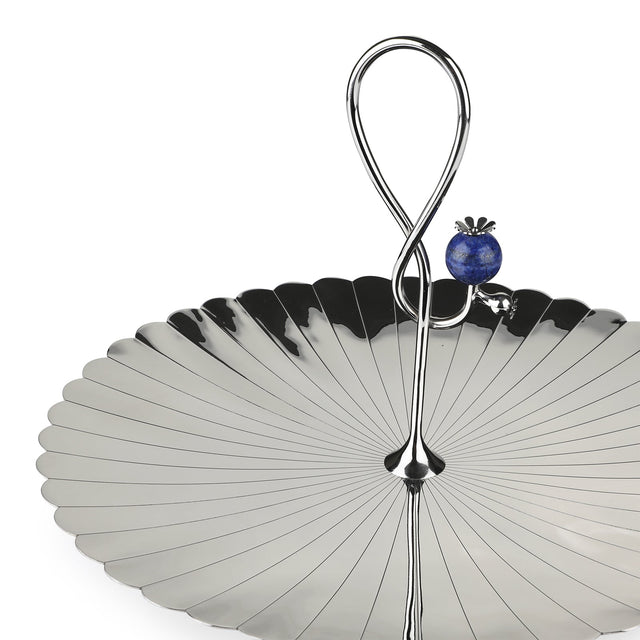 Poppy Pole Large Platter with Lapiz Lazuli Stone