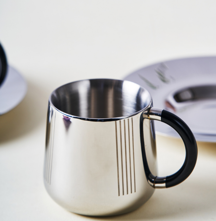 Inox Cup Buy Stainless Steel Cup and Saucer Set Online | Arttd'inox