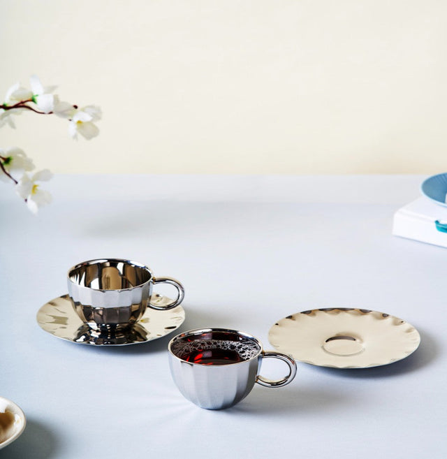 Dome Cup & Saucer | Luxury Cup Set of 2