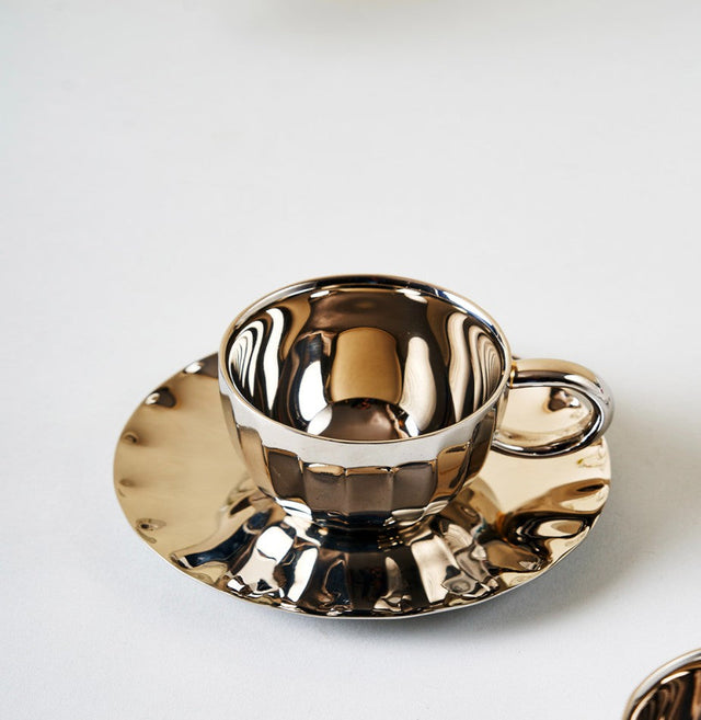 Dome Cup & Saucer | Luxury Cup Set of 2