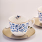 Royal Lapiz Cup and Saucer |  Set of 2