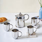 Luxury Dome Stainless Steel Coffee Mug & Pot Set