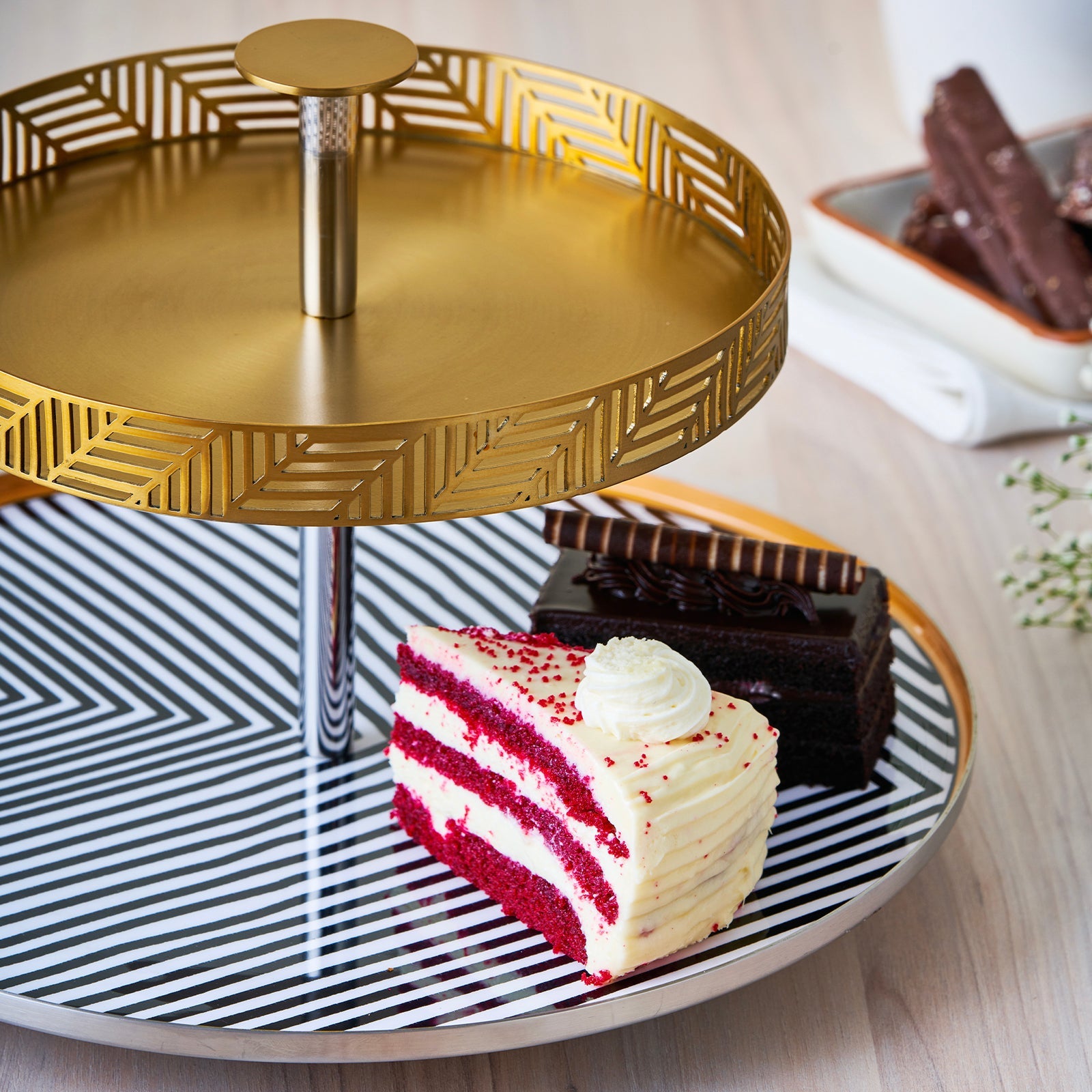 Buy Maasai Two Tier Serveware Platter Online