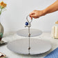 Poppy Pole 2 Tier Platter with Lapiz Lazuli Stone