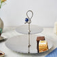 Poppy Pole 2 Tier Platter with Lapiz Lazuli Stone