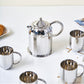 Luxury Dome Stainless Steel Coffee Mug & Pot Set