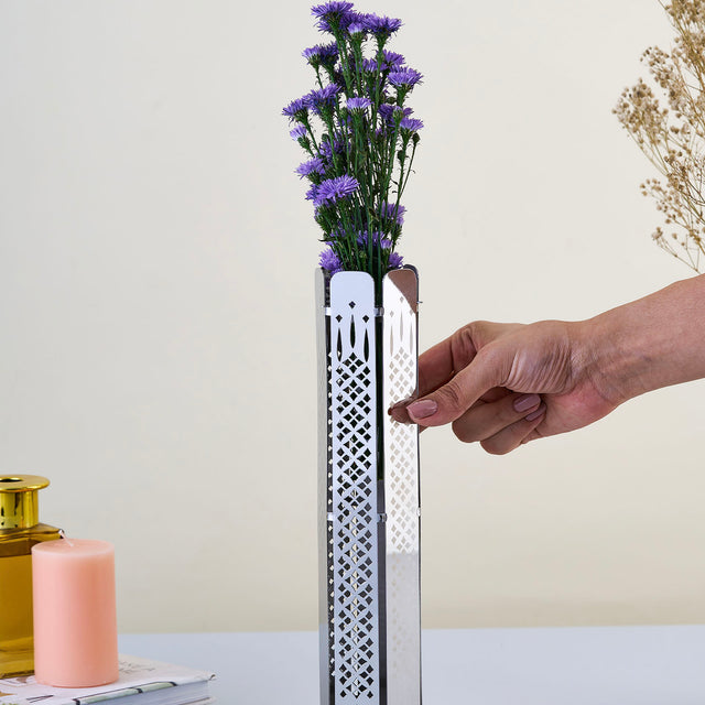 Flower Candle Stand Cum Bud Vase SS