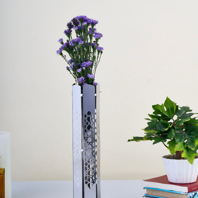 Tessellation Candle Stand Cum Bud Vase SS