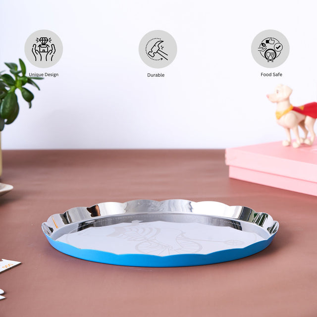 Carnival Thali | Large | Blue