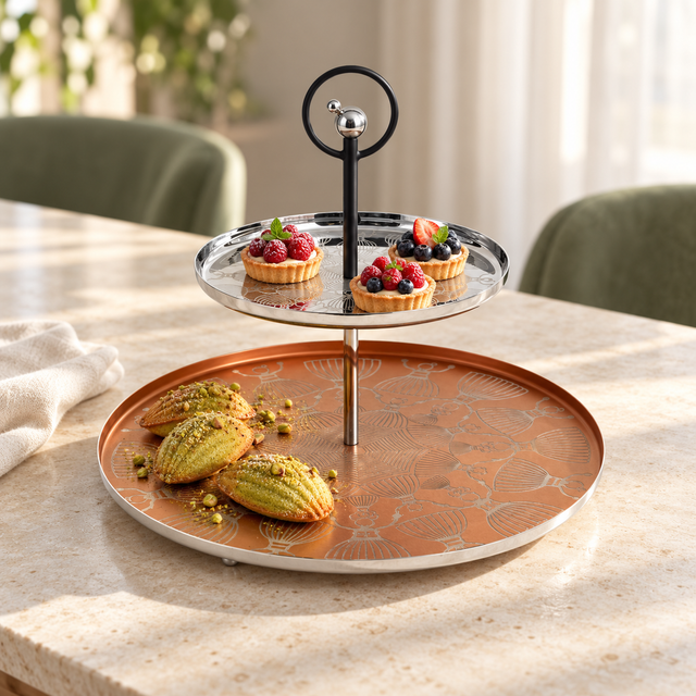 Dancing Doll Two Tier Platter