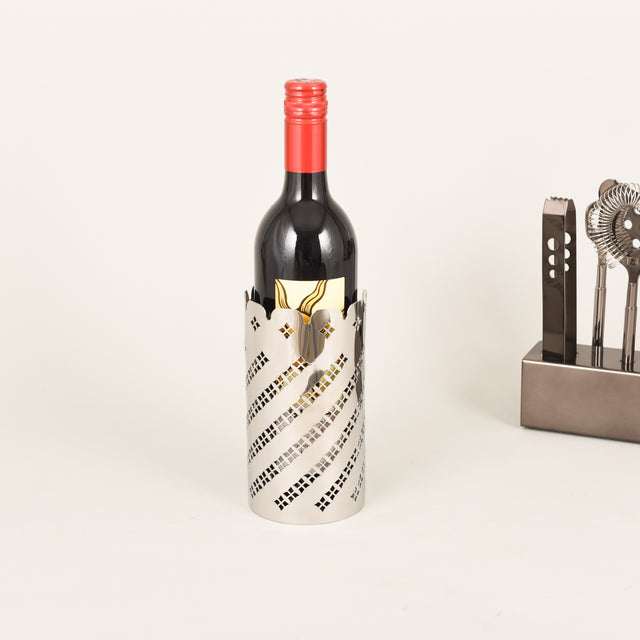 Premium Wine Sleeve – Flower Noir