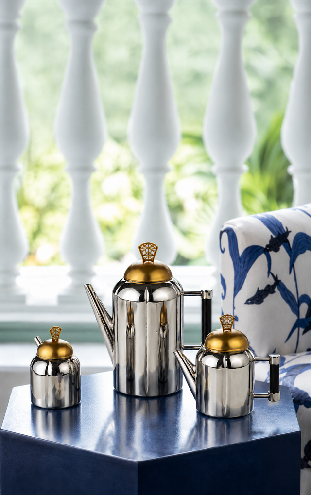 Fluted Tea Set Plain | Set of 3